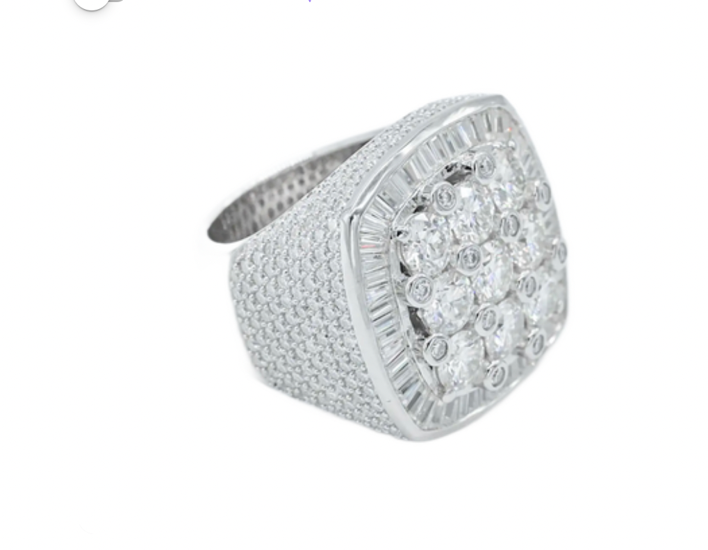 Jordon MJ Diamond Mens Ring on Sterling Silver