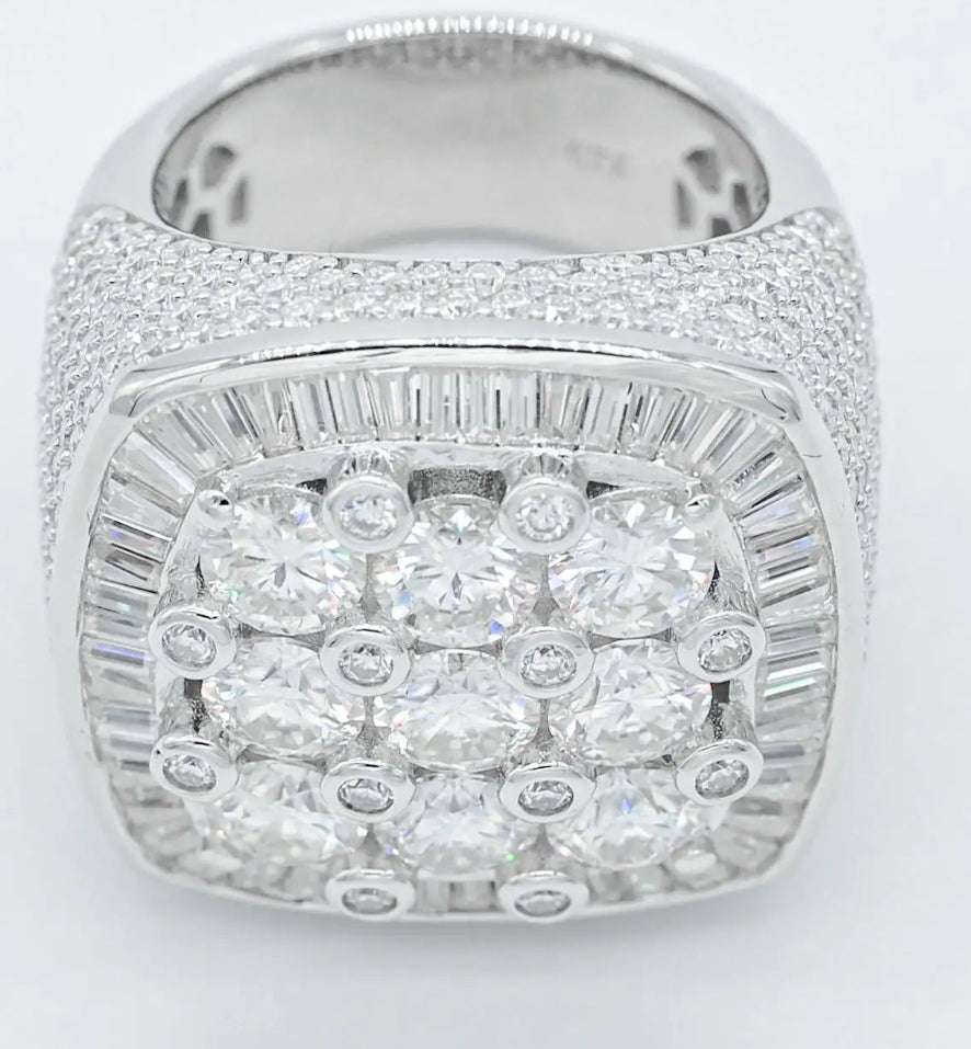 Jordon MJ Diamond Mens Ring on Sterling Silver
