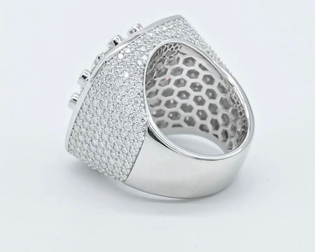 Jordon MJ Diamond Mens Ring on Sterling Silver