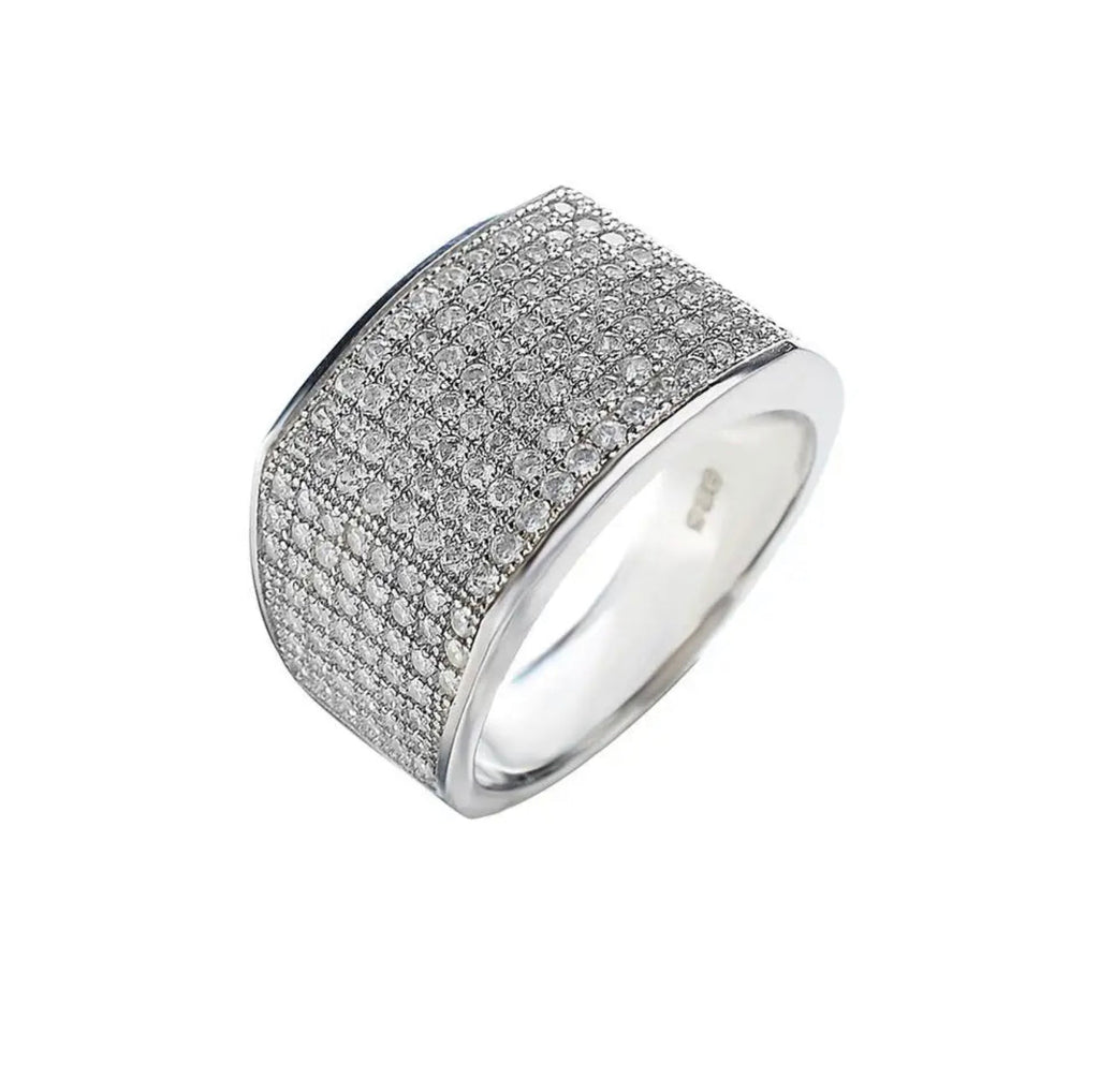 Men's GRA Clear Gems in Sterling Silver