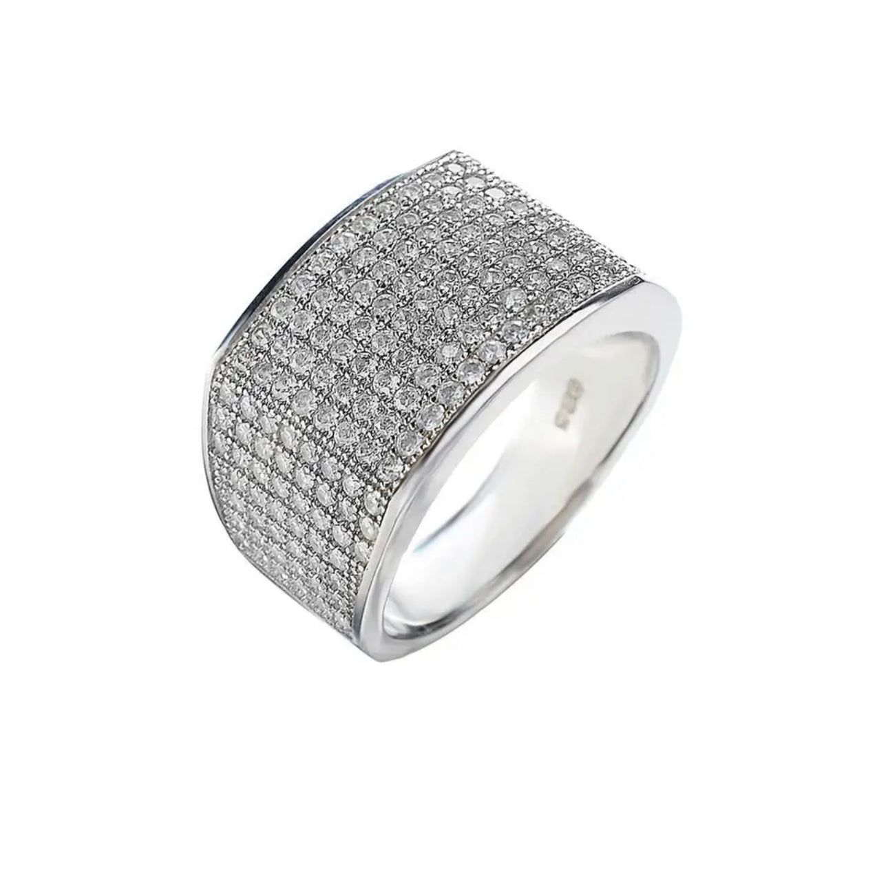 Men's GRA Clear Gems in Sterling Silver
