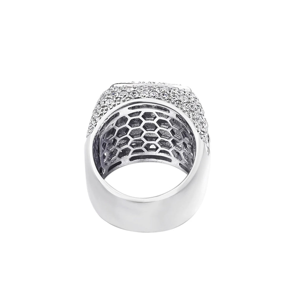 Beckam Men's Diamond Sterling Silver Signet Ring