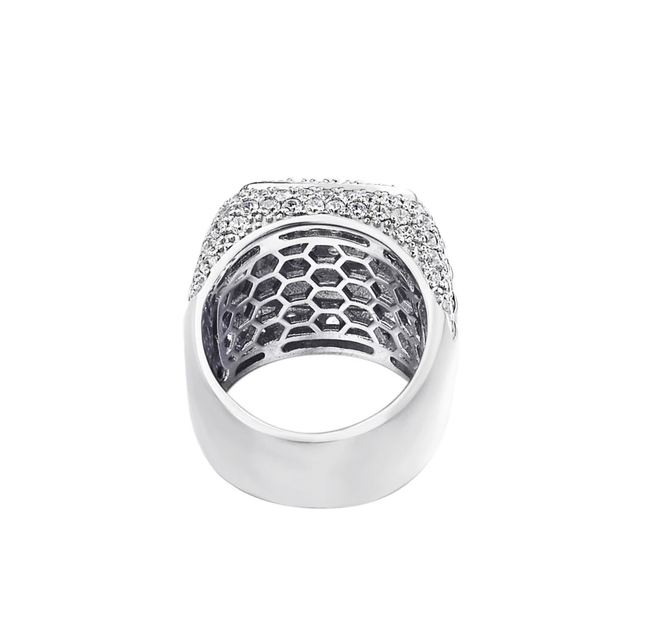 Beckam Men's Diamond Sterling Silver Signet Ring