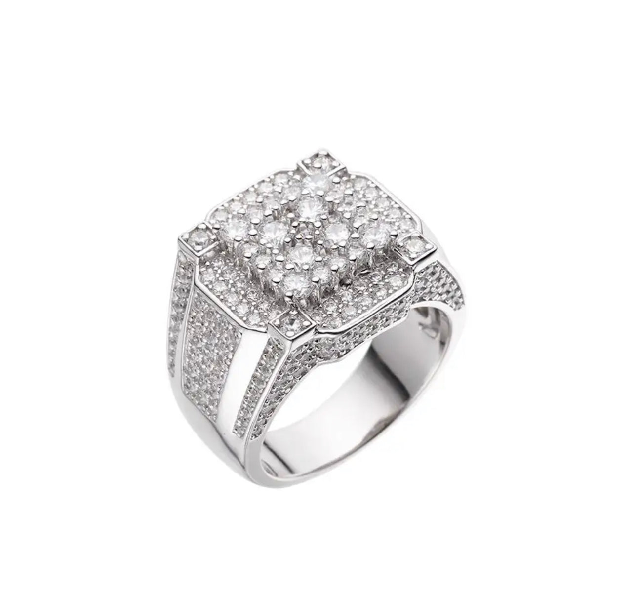 Jacob Diamond Men's Ring in Sterling Silver