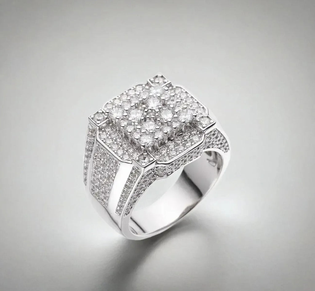 Jacob Diamond Men's Ring in Sterling Silver