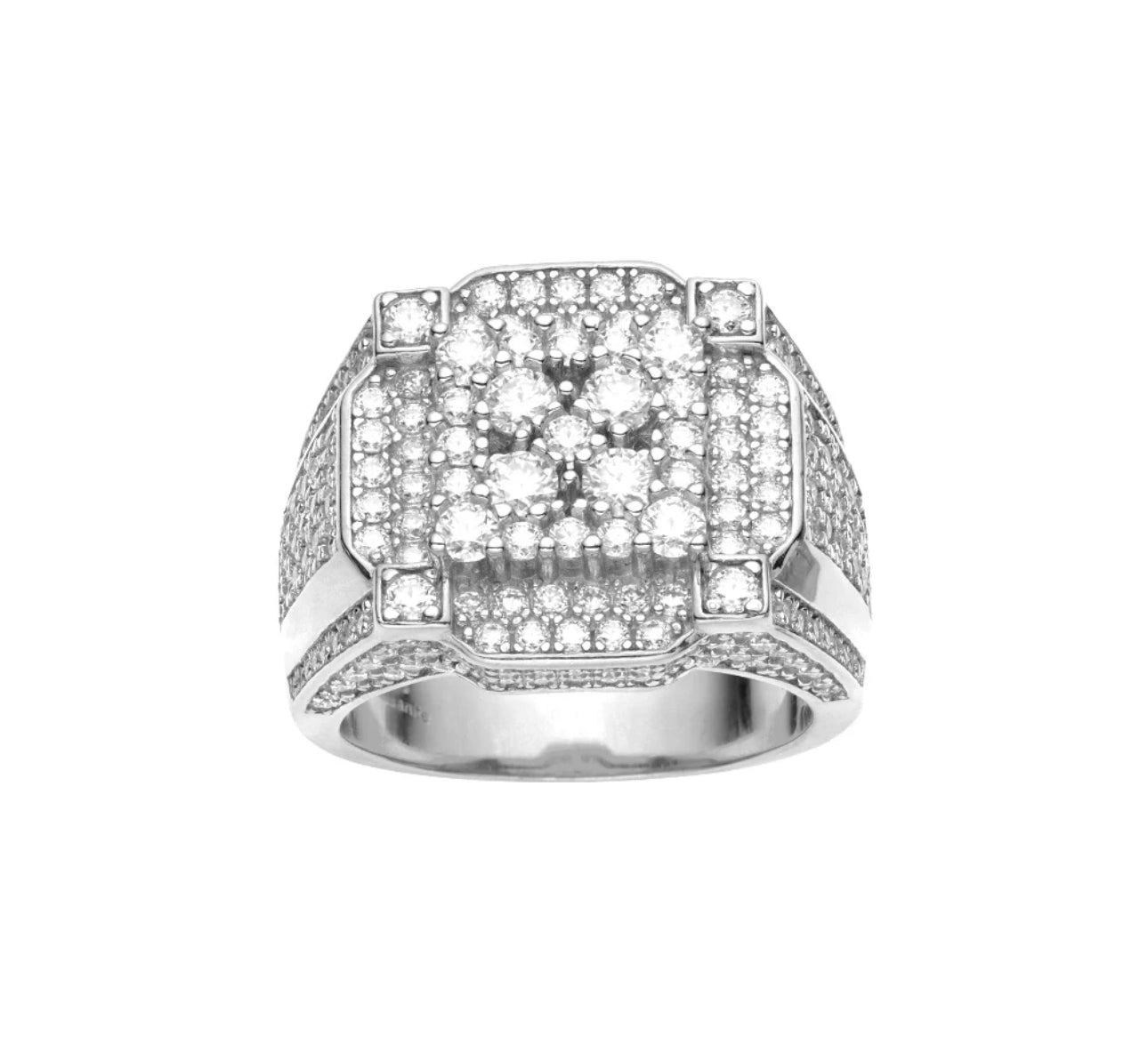 Jacob Diamond Men's Ring in Sterling Silver