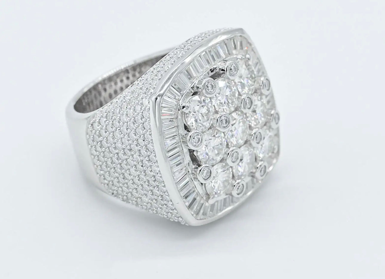 Jordon MJ Diamond Mens Ring on Sterling Silver
